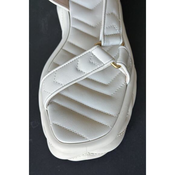 Gucci GG Quilted Open Toe Women’s White Leather Sandals 10 US (40 Eu) 776936 NIB - Picture 13 of 16